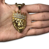 24IN 4MM Rope Chain Gold Plated Stainless With Lion Pendant STL_079 - WORLDSTARBLING