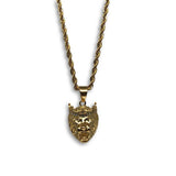 24IN 4MM Rope Chain Gold Plated Stainless With Lion Pendant STL_080 - WORLDSTARBLING