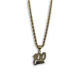 24IN 4MM Rope Chain Gold Plated Stainless With Emoji Pendant STL_083 - WORLDSTARBLING