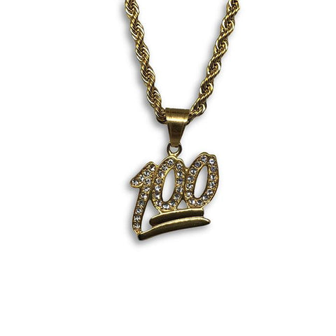 24IN 4MM Rope Chain Gold Plated Stainless With Emoji Pendant STL_083 - WORLDSTARBLING