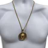 24IN 4MM Rollo Chain Gold Plated Stainless With Lion Pendant STL_085 - WORLDSTARBLING