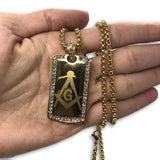 24IN 4MM Rollo Chain Gold Plated Stainless With Mason Pendant STL_086 - WORLDSTARBLING