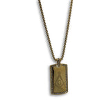 24IN 4MM Rollo Chain Gold Plated Stainless With Mason Pendant STL_086 - WORLDSTARBLING