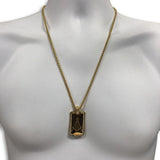 24IN 4MM Rollo Chain Gold Plated Stainless With Mason Pendant STL_086 - WORLDSTARBLING