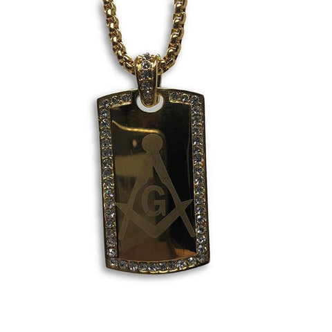 24IN 4MM Rollo Chain Gold Plated Stainless With Mason Pendant STL_086 - WORLDSTARBLING
