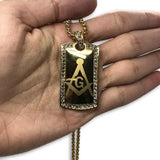 24IN 4MM Rollo Chain Gold Plated Stainless With Mason Pendant STL_086 - WORLDSTARBLING