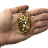 24IN 4MM Rollo Chain Gold Plated Stainless With Lion Haed Pendant STL_090 - WORLDSTARBLING