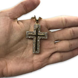 24IN 4MM Rollo Chain Gold Plated Stainless With Cross Pendant STL_091 - WORLDSTARBLING