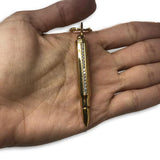 24IN 4MM Rollo Chain Gold Plated Stainless With Bullet Pendant STL_099 - WORLDSTARBLING