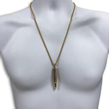 24IN 4MM Rollo Chain Gold Plated Stainless With Bullet Pendant STL_099 - WORLDSTARBLING