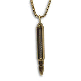 24IN 4MM Rollo Chain Gold Plated Stainless With Bullet Pendant STL_099 - WORLDSTARBLING