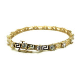 10K Yellow Gold Bracelet 4.5MM BraceletVersaci CZ WBG-001 - WORLDSTARBLING