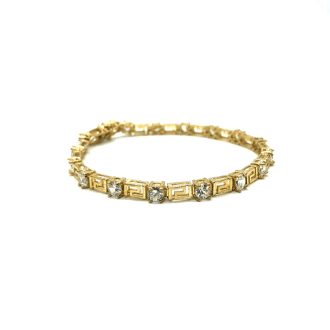 10K Yellow Gold Bracelet 4.5MM BraceletVersaci CZ WBG-001 - WORLDSTARBLING