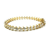 10K Yellow Gold Triangle Bracelet 5.7MM WBG-003 - WORLDSTARBLING