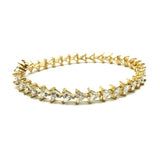 10K Yellow Gold Triangle Bracelet 5.7MM WBG-003 - WORLDSTARBLING