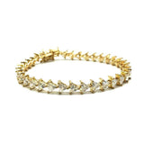 10K Yellow Gold Triangle Bracelet 5.7MM WBG-003 - WORLDSTARBLING