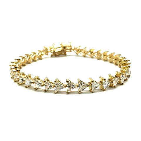 Bracelet Triangle en or jaune 10K 5.7MM WBG-003