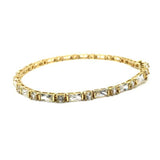 10K Yellow Gold Bracelet CZ Rectangle CZ 10K WBG-004 - WORLDSTARBLING