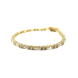 10K Yellow Gold Bracelet CZ Rectangle CZ 10K WBG-004 - WORLDSTARBLING