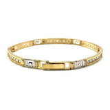 Yellow & White Gold Bracelet Versac CZ WBG-005 - WORLDSTARBLING