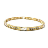 Yellow & White Gold Bracelet Versac CZ WBG-005 - WORLDSTARBLING