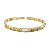Yellow & White Gold Bracelet Versac CZ WBG-005 - WORLDSTARBLING