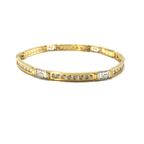 Yellow & White Gold Bracelet Versac CZ WBG-005 - WORLDSTARBLING