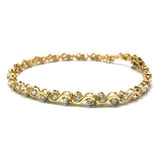 10K Yellow Gold Tennis Bracelet 4.8MM S WBG-007 - WORLDSTARBLING