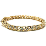 5.5K Gold Yellow Tennis Strap Tennis Bracelet WKJ-010 - WORLDSTARBLING