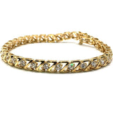 5.5K Gold Yellow Tennis Strap Tennis Bracelet WKJ-010 - WORLDSTARBLING
