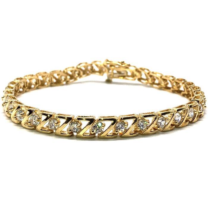 Bracelet court de tennis en or jaune 10K 5.5MM WBG-010