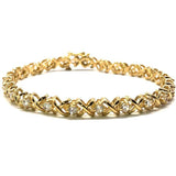 Bracelet de tennis incurvé X 10K or jaune 5.7MM WBG-013