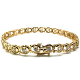 10K Yellow Gold 6.6MM WBG-014  Shoe Tennis Bracelet - WORLDSTARBLING