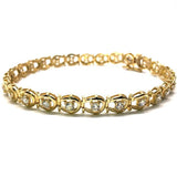 10K Yellow Gold 6.6MM WBG-014  Shoe Tennis Bracelet - WORLDSTARBLING