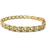 10K Yellow Gold 6.6MM WBG-014  Shoe Tennis Bracelet - WORLDSTARBLING