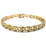 Bracelet de tennis de chaussure d'or jaune de 10K 6.6MM WBG-014