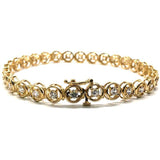 10K Yellow Gold Tennis Bracelet 6.7KM WBG-015 - WORLDSTARBLING