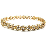 10K Yellow Gold Tennis Bracelet 6.7KM WBG-015 - WORLDSTARBLING