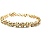 10K Yellow Gold Tennis Bracelet 6.7KM WBG-015 - WORLDSTARBLING