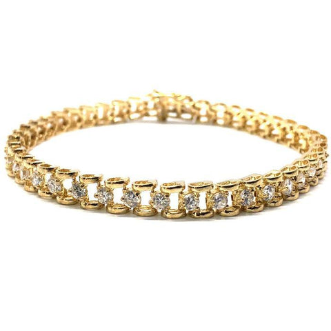 Bracelet de tennis Rolly en or jaune 10K 6MM WBG-017