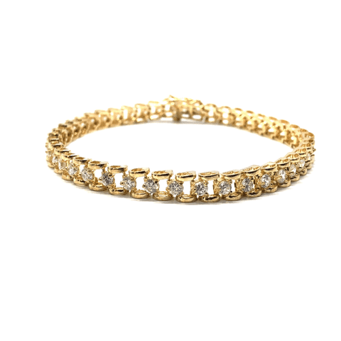 10K Yellow Gold 6MM Bracelet Tennis WBG-017 - WORLDSTARBLING