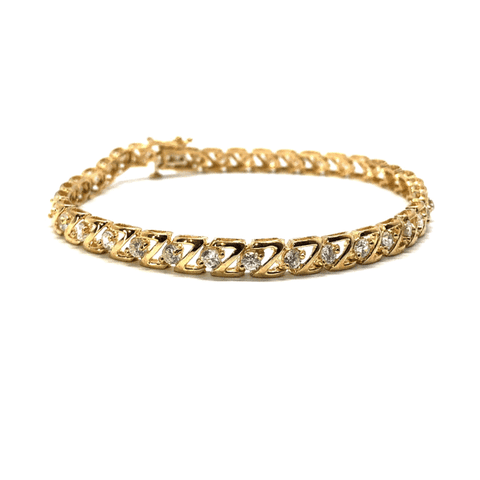 10K Yellow Gold 5.6M Tennis Bracelet Z CZ WBG-018 - WORLDSTARBLING