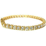10K Yellow Gold 5MM Straight Tennis Bracelet  Dash WBG-020 - WORLDSTARBLING