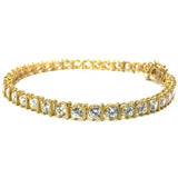 10K Yellow Gold 5MM Straight Tennis Bracelet  Dash WBG-020 - WORLDSTARBLING