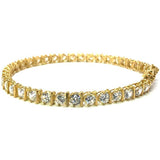 10K Yellow Gold 5MM Straight Tennis Bracelet  Dash WBG-020 - WORLDSTARBLING