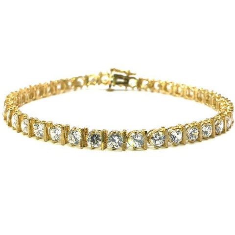 Bracelet de tennis droit 10K or jaune 5MM Dash WBG-020