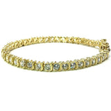 10K Yellow Gold 4.2MM Curvature Curve Tennis Bracelet WBG-021 - WORLDSTARBLING