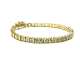 10K Yellow Gold 4.2MM Curvature Curve Tennis Bracelet WBG-021 - WORLDSTARBLING