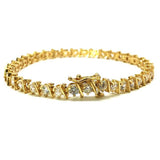 10K Yellow Gold 4.6MM Dash Bracelet WBG-022 - WORLDSTARBLING