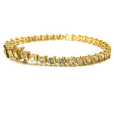 10K Yellow Gold 4.6MM Dash Bracelet WBG-022 - WORLDSTARBLING